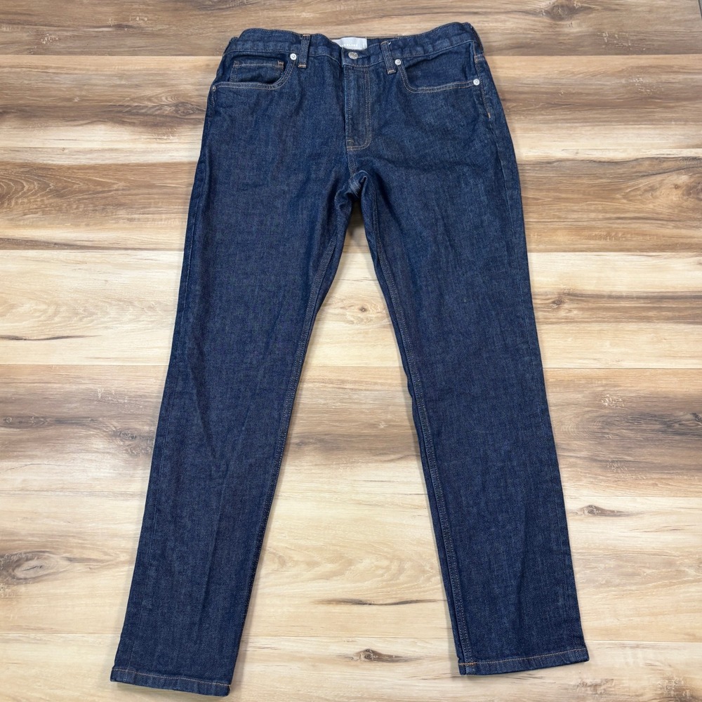 Everlane Skinny Jean Mens 34x29 Minimalist‎ Cotton Stretch Slim Dark Wash Indigo
